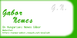 gabor nemes business card